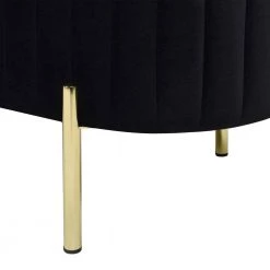 Chloe Modern Glam Storage Bench, Anthracite Black Velvet 19.5 in. x 48.5 in. x 19 in. by Jennifer Taylor -Jennifer Taylor Home Store anthracite black velvet jennifer taylor bedroom benches s85720 927 4f 1000