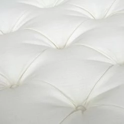 Luciana Antique White Tufted Footstool Cocktail Ottoman with Skirt by Jennifer Taylor -Jennifer Taylor Home Store antique white polyester jennifer taylor ottomans 84290 879 1f 1000