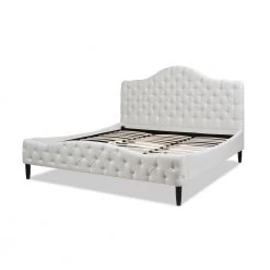 Bridget Antique White Yarn Dyed King Tufted Platform Bed Set by Jennifer Taylor -Jennifer Taylor Home Store antique white polyester jennifer taylor platform beds 50420 4 879 2 4f 1000