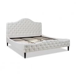 Bridget Antique White Yarn Dyed King Tufted Platform Bed Set by Jennifer Taylor -Jennifer Taylor Home Store antique white polyester jennifer taylor platform beds 50420 4 879 2 c3 1000