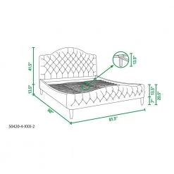 Bridget Antique White Yarn Dyed King Tufted Platform Bed Set by Jennifer Taylor -Jennifer Taylor Home Store antique white polyester jennifer taylor platform beds 50420 4 879 2 d4 1000