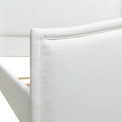 Clara Antique White Polyester Frame Queen Platform Bed with Wingback Arm by Jennifer Taylor -Jennifer Taylor Home Store antique white polyester jennifer taylor platform beds s52191 3 879 1 77 1000