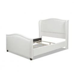 Clara Antique White Polyester Frame Queen Platform Bed with Wingback Arm by Jennifer Taylor -Jennifer Taylor Home Store antique white polyester jennifer taylor platform beds s52191 3 879 1 a0 1000