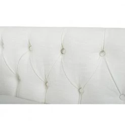 Stanbury 82.5 in. Antique White Linen 3-Seater Tuxedo Sofa with Nailheads by Jennifer Taylor -Jennifer Taylor Home Store antique white woven jennifer taylor sofas couches 63012 3 879 4f 1000