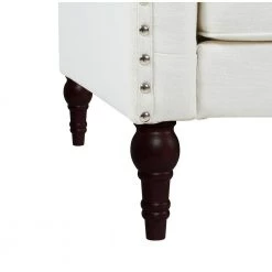 Stanbury 82.5 in. Antique White Linen 3-Seater Tuxedo Sofa with Nailheads by Jennifer Taylor -Jennifer Taylor Home Store antique white woven jennifer taylor sofas couches 63012 3 879 c3 1000