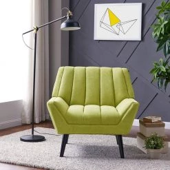 Houston Apple Green Plush Low-Pile Velour Mid Century Modern Arm Chair by Handy Living -Jennifer Taylor Home Store apple green handy living accent chairs 340c cnf62 275 31 1000