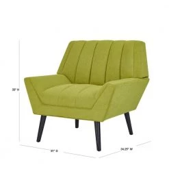 Houston Apple Green Plush Low-Pile Velour Mid Century Modern Arm Chair by Handy Living -Jennifer Taylor Home Store apple green handy living accent chairs 340c cnf62 275 40 1000