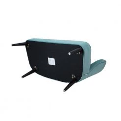 Becca 52 in. Arctic Blue Channel Button Tufted Velvet 2-Seater Armless Settee with Wood Legs by Jennifer Taylor -Jennifer Taylor Home Store arctic blue velvet jennifer taylor loveseats 61110 894 44 1000