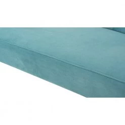 Becca 52 in. Arctic Blue Channel Button Tufted Velvet 2-Seater Armless Settee with Wood Legs by Jennifer Taylor -Jennifer Taylor Home Store arctic blue velvet jennifer taylor loveseats 61110 894 76 1000