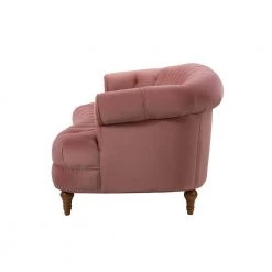 La Rosa 84 in. W Round Arm Velvet Victorian Chesterfield Curved Tufted Sofa, Ash Rose Pink Velvet by Jennifer Taylor -Jennifer Taylor Home Store ash rose pink velvet jennifer taylor sofas couches hd971 3 2525 a0 1000