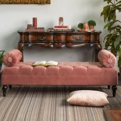 Lewis Ash Rose Entryway Bench by Jennifer Taylor -Jennifer Taylor Home Store ash rose velvet jennifer taylor bedroom benches 2435 971 31 1000