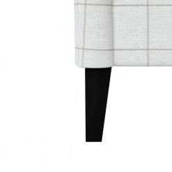 Falzarano Barley Tan Check Woven Linen Farmhouse Fabric Flared Arm Chair by Handy Living -Jennifer Taylor Home Store barley tan check woven linen farmhouse fabric handy living accent chairs a189533 1f 1000