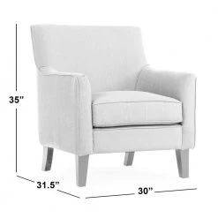 Falzarano Barley Tan Check Woven Linen Farmhouse Fabric Flared Arm Chair by Handy Living -Jennifer Taylor Home Store barley tan check woven linen farmhouse fabric handy living accent chairs a189533 4f 1000