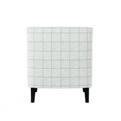 Falzarano Barley Tan Check Woven Linen Farmhouse Fabric Flared Arm Chair by Handy Living -Jennifer Taylor Home Store barley tan check woven linen farmhouse fabric handy living accent chairs a189533 66 1000