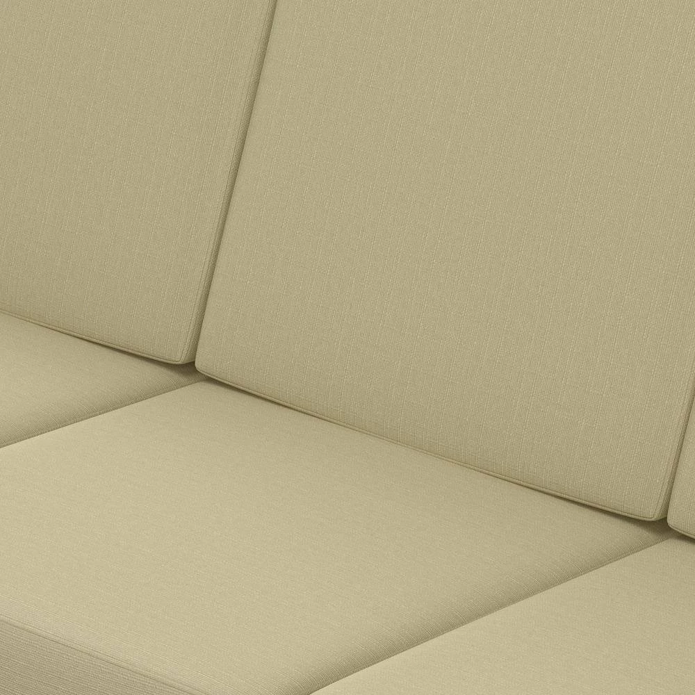 Columbus Mid Century Modern Sofa with Exposed Wood Frame in Khaki Linen by Handy Living 7 Columbus Mid Century Modern Sofa with Exposed Wood Frame in Khaki Linen by Handy Living - Image 7