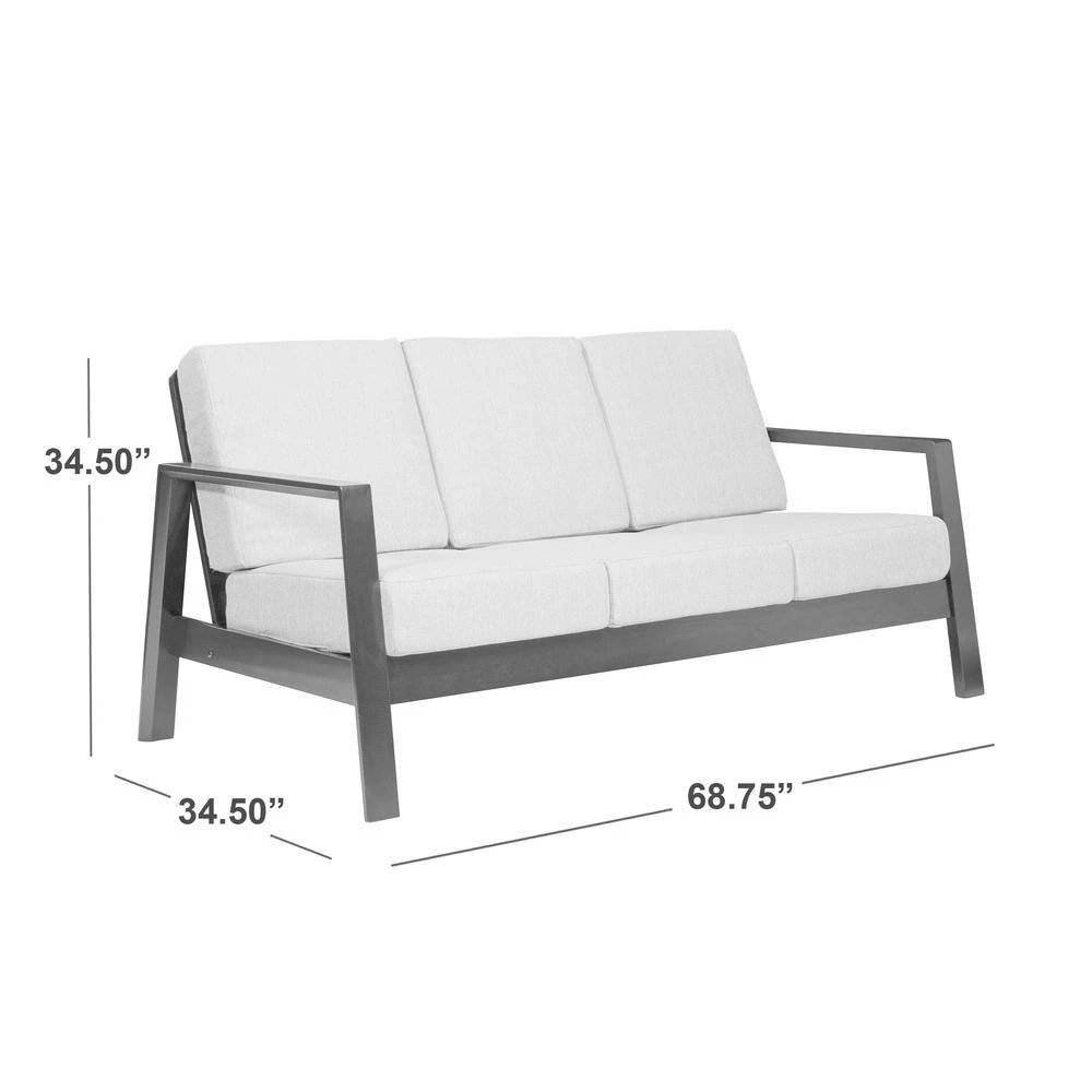 Columbus Mid Century Modern Sofa with Exposed Wood Frame in Khaki Linen by Handy Living 8 Columbus Mid Century Modern Sofa with Exposed Wood Frame in Khaki Linen by Handy Living - Image 8