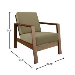 Behnken Barley Tan Linen-Like Fabric Mid-Century Modern Arm Chair with Cherry Finished Wood Frame by Handy Living -Jennifer Taylor Home Store barley tan linen like handy living accent chairs a187343 40 1000