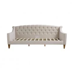 Lucy 84 in. Beige Linen 2-Seater Twin Sleeper Sofa Bed with Tapered Legs by Jennifer Taylor -Jennifer Taylor Home Store beige jennifer taylor sofa beds 65000 970 c3 1000