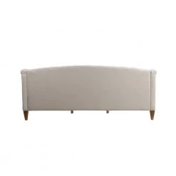 Lucy 84 in. Beige Linen 2-Seater Twin Sleeper Sofa Bed with Tapered Legs by Jennifer Taylor -Jennifer Taylor Home Store beige jennifer taylor sofa beds 65000 970 fa 1000