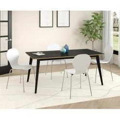 Blansten Wood Rectangular Dining Table with Black Finish by Handy Living -Jennifer Taylor Home Store black handy living kitchen dining tables a163156 31 1000