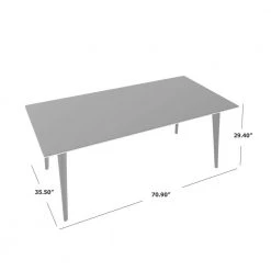 Blansten Wood Rectangular Dining Table with Black Finish by Handy Living -Jennifer Taylor Home Store black handy living kitchen dining tables a163156 44 1000