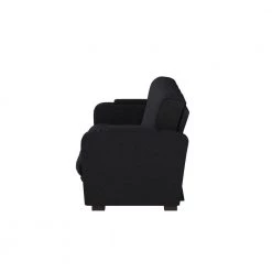 Abygail Storage Arm Convert-a-Couch in Black Microfiber by Handy Living -Jennifer Taylor Home Store black handy living sofas couches a157513 40 1000