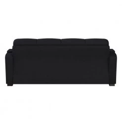 Abygail Storage Arm Convert-a-Couch in Black Microfiber by Handy Living -Jennifer Taylor Home Store black handy living sofas couches a157513 66 1000