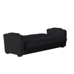 Abygail Storage Arm Convert-a-Couch in Black Microfiber by Handy Living -Jennifer Taylor Home Store black handy living sofas couches a157513 77 1000