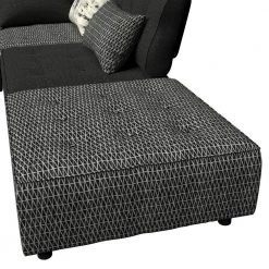 Domena 5-Piece Midnight Black Geometric/Gray Polyester L-Shaped Sectional Sofa with Ottoman by Handy Living -Jennifer Taylor Home Store black midnight black geometric gray concrete print handy living sectional sofas a138598 76 1000