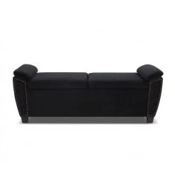 Jolene Storage Bench Nailhead Accent Black by Jennifer Taylor -Jennifer Taylor Home Store black velvet jennifer taylor bedroom benches 85610 927 40 1000