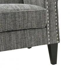 Tapley Black, White and Tan Tweed Fabric Arm Chair with Nailhead Trim by Handy Living -Jennifer Taylor Home Store black white and tan tweed fabric handy living accent chairs a163682 76 1000