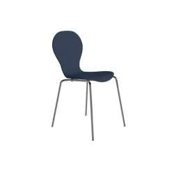 Alumnus Mid Century Modern Armless Dining Chairs in Blue Finish (Set of 4) by Handy Living -Jennifer Taylor Home Store blue handy living dining chairs a163064 1f 1000