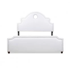 Flora King Tall Keyhole Panel Headboard Bed Set by Jennifer Taylor -Jennifer Taylor Home Store bright white polyester jennifer taylor panel beds 50390 4 974 2 4f 1000