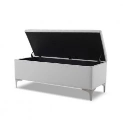 Madelyn Bright White Storage Bench by Jennifer Taylor -Jennifer Taylor Home Store bright white yarn dyed jennifer taylor bedroom benches s85320 974 4f 1000