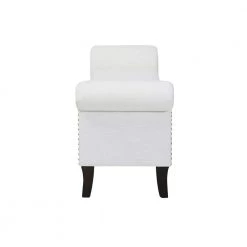 Kathy Roll Arm Entryway Accent Bench Bright White by Jennifer Taylor 12 Kathy Roll Arm Entryway Accent Bench Bright White by Jennifer Taylor -Jennifer Taylor Home Store bright white yarn dyed jennifer taylor dining benches 2413 780 1d 1000