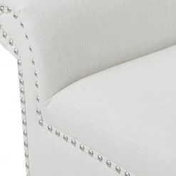 Kathy Roll Arm Entryway Accent Bench Bright White by Jennifer Taylor 15 Kathy Roll Arm Entryway Accent Bench Bright White by Jennifer Taylor -Jennifer Taylor Home Store bright white yarn dyed jennifer taylor dining benches 2413 780 1f 1000