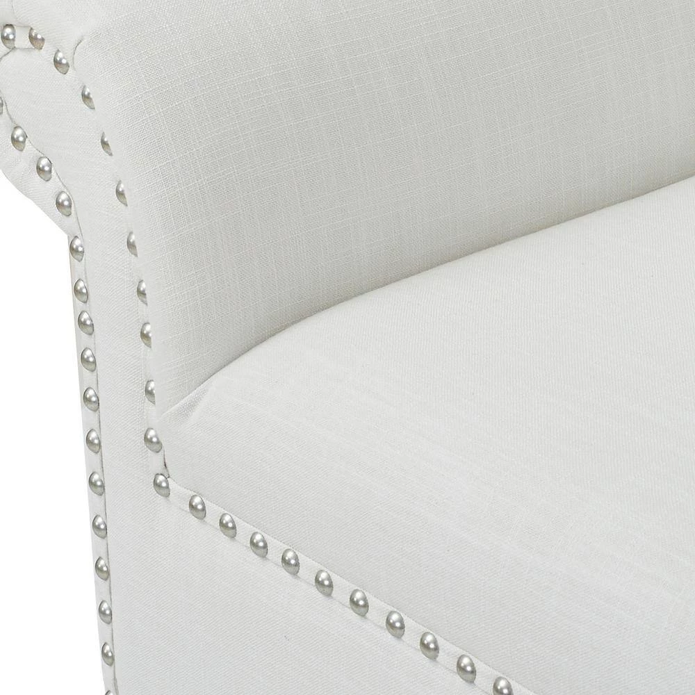 Kathy Roll Arm Entryway Accent Bench Bright White by Jennifer Taylor 7 Kathy Roll Arm Entryway Accent Bench Bright White by Jennifer Taylor - Image 7