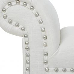 Kathy Roll Arm Entryway Accent Bench Bright White by Jennifer Taylor 14 Kathy Roll Arm Entryway Accent Bench Bright White by Jennifer Taylor -Jennifer Taylor Home Store bright white yarn dyed jennifer taylor dining benches 2413 780 4f 1000