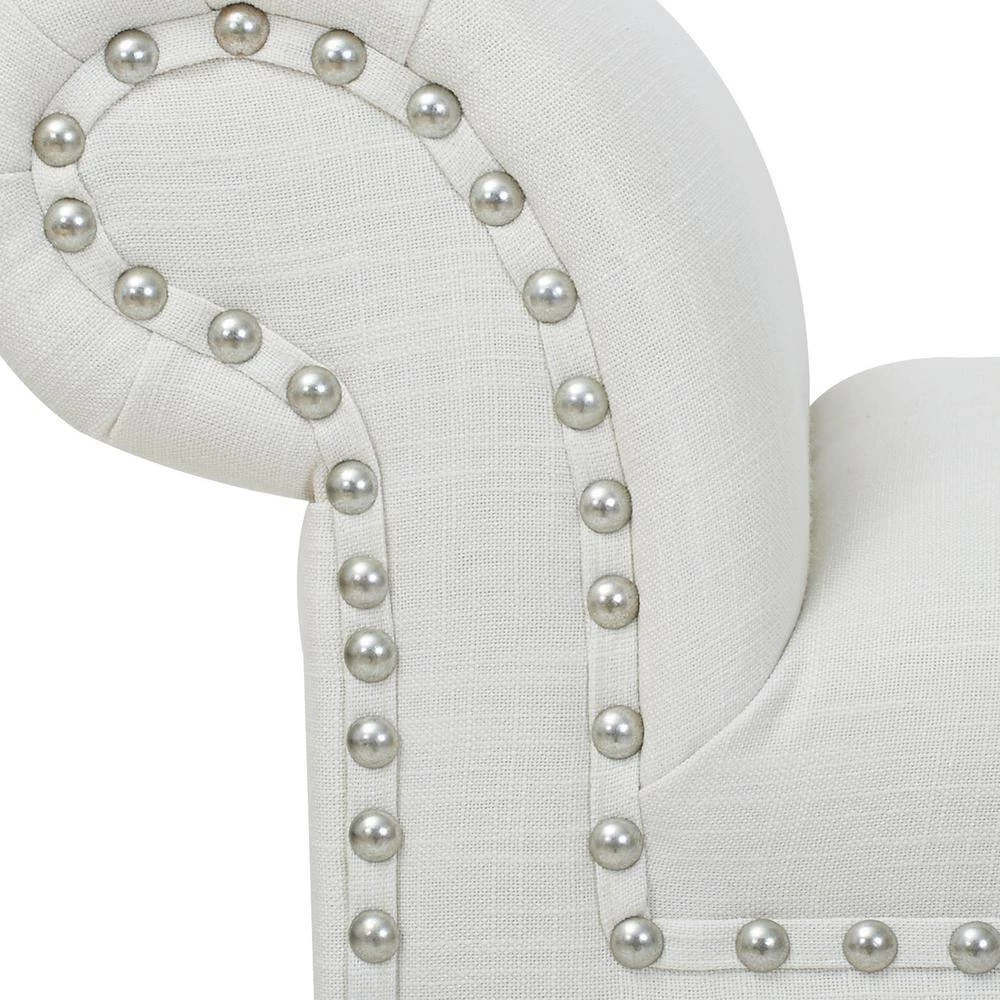 Kathy Roll Arm Entryway Accent Bench Bright White by Jennifer Taylor 6 Kathy Roll Arm Entryway Accent Bench Bright White by Jennifer Taylor - Image 6