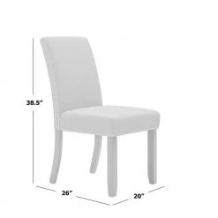 Stefan Burgundy Red Pebble Textured Fabric Side Chairs with Nailhead Trim (Set of 2) by Handy Living 13 Stefan Burgundy Red Pebble Textured Fabric Side Chairs with Nailhead Trim (Set of 2) by Handy Living -Jennifer Taylor Home Store burgundy red pebble textured handy living dining chairs a165389 1f 1000