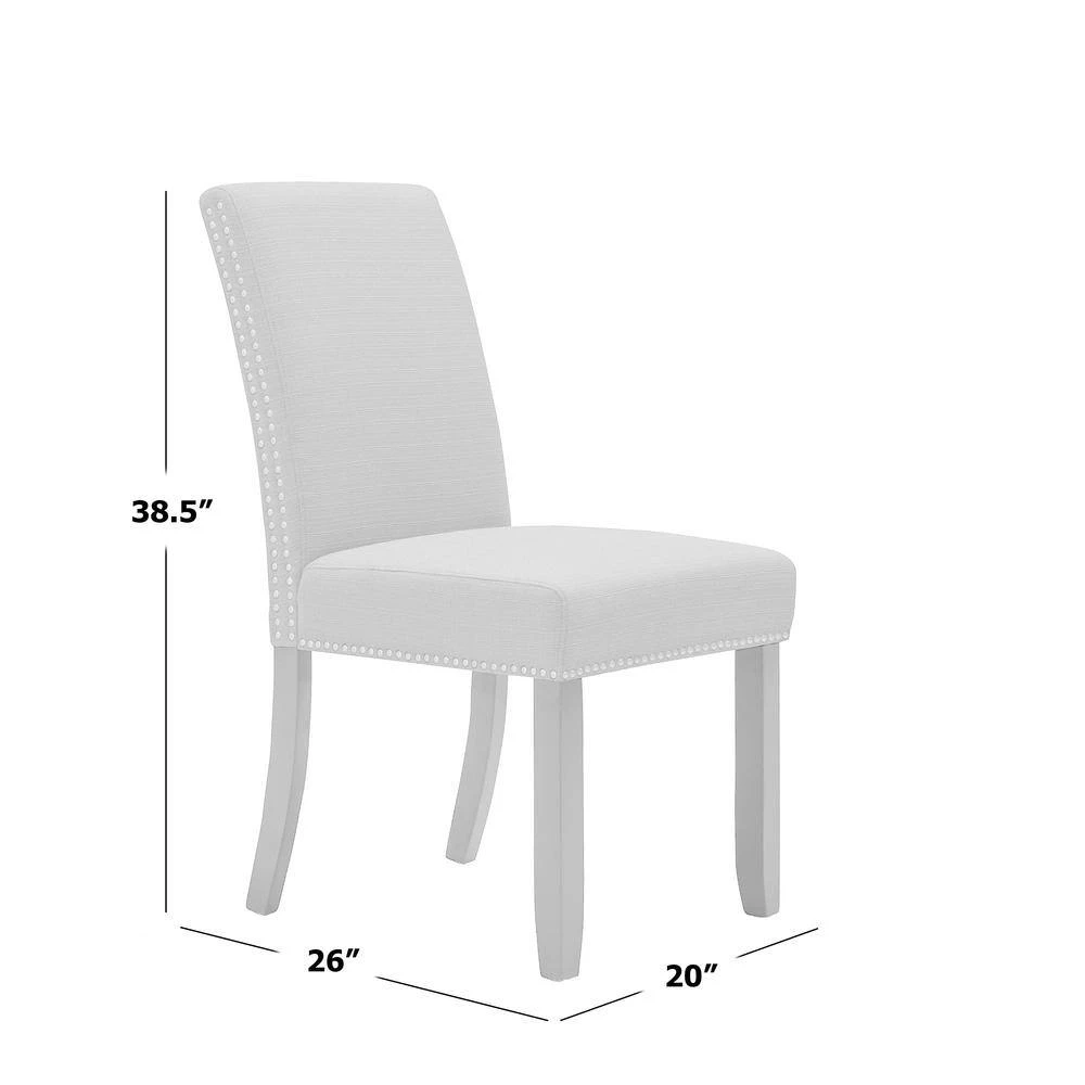 Stefan Burgundy Red Pebble Textured Fabric Side Chairs with Nailhead Trim (Set of 2) by Handy Living 5 Stefan Burgundy Red Pebble Textured Fabric Side Chairs with Nailhead Trim (Set of 2) by Handy Living - Image 5