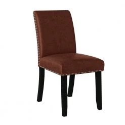 Stefan Burgundy Red Pebble Textured Fabric Side Chairs with Nailhead Trim (Set of 2) by Handy Living 14 Stefan Burgundy Red Pebble Textured Fabric Side Chairs with Nailhead Trim (Set of 2) by Handy Living -Jennifer Taylor Home Store burgundy red pebble textured handy living dining chairs a165389 44 1000