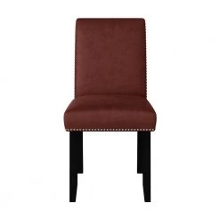Stefan Burgundy Red Pebble Textured Fabric Side Chairs with Nailhead Trim (Set of 2) by Handy Living 12 Stefan Burgundy Red Pebble Textured Fabric Side Chairs with Nailhead Trim (Set of 2) by Handy Living -Jennifer Taylor Home Store burgundy red pebble textured handy living dining chairs a165389 4f 1000