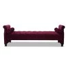 Eliza Upholstered Sofa Bed with 2 Bolster Pillows, Burgundy by Jennifer Taylor