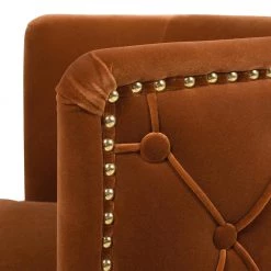 Misty Burnt Orange Velvet Modern Glam Accent Arm Chair by Jennifer Taylor 15 Misty Burnt Orange Velvet Modern Glam Accent Arm Chair by Jennifer Taylor -Jennifer Taylor Home Store burnt orange performance velvet jennifer taylor accent chairs 60340 mvo 1f 1000