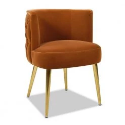 Misty Burnt Orange Velvet Modern Glam Accent Arm Chair by Jennifer Taylor 11 Misty Burnt Orange Velvet Modern Glam Accent Arm Chair by Jennifer Taylor -Jennifer Taylor Home Store burnt orange performance velvet jennifer taylor accent chairs 60340 mvo a0 1000