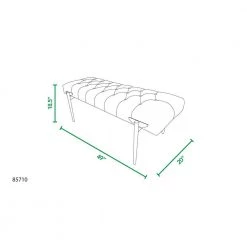 Aria 49 x 20 x 19 in. Burnt Orange Performance Velvet Upholstered Gold Accent Bench by Jennifer Taylor -Jennifer Taylor Home Store burnt orange performance velvet jennifer taylor bedroom benches 85710 mvo d4 1000