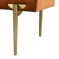 Aria 49 x 20 x 19 in. Burnt Orange Performance Velvet Upholstered Gold Accent Bench by Jennifer Taylor -Jennifer Taylor Home Store burnt orange performance velvet jennifer taylor bedroom benches 85710 mvo fa 1000
