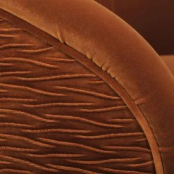 London Mid-Century Modern Ruched Barrel Chair, Burnt Orange by Jennifer Taylor -Jennifer Taylor Home Store burnt orange velvet jennifer taylor accent chairs 60280 mvo 76 1000