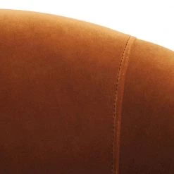 London Mid-Century Modern Ruched Barrel Chair, Burnt Orange by Jennifer Taylor -Jennifer Taylor Home Store burnt orange velvet jennifer taylor accent chairs 60280 mvo fa 1000